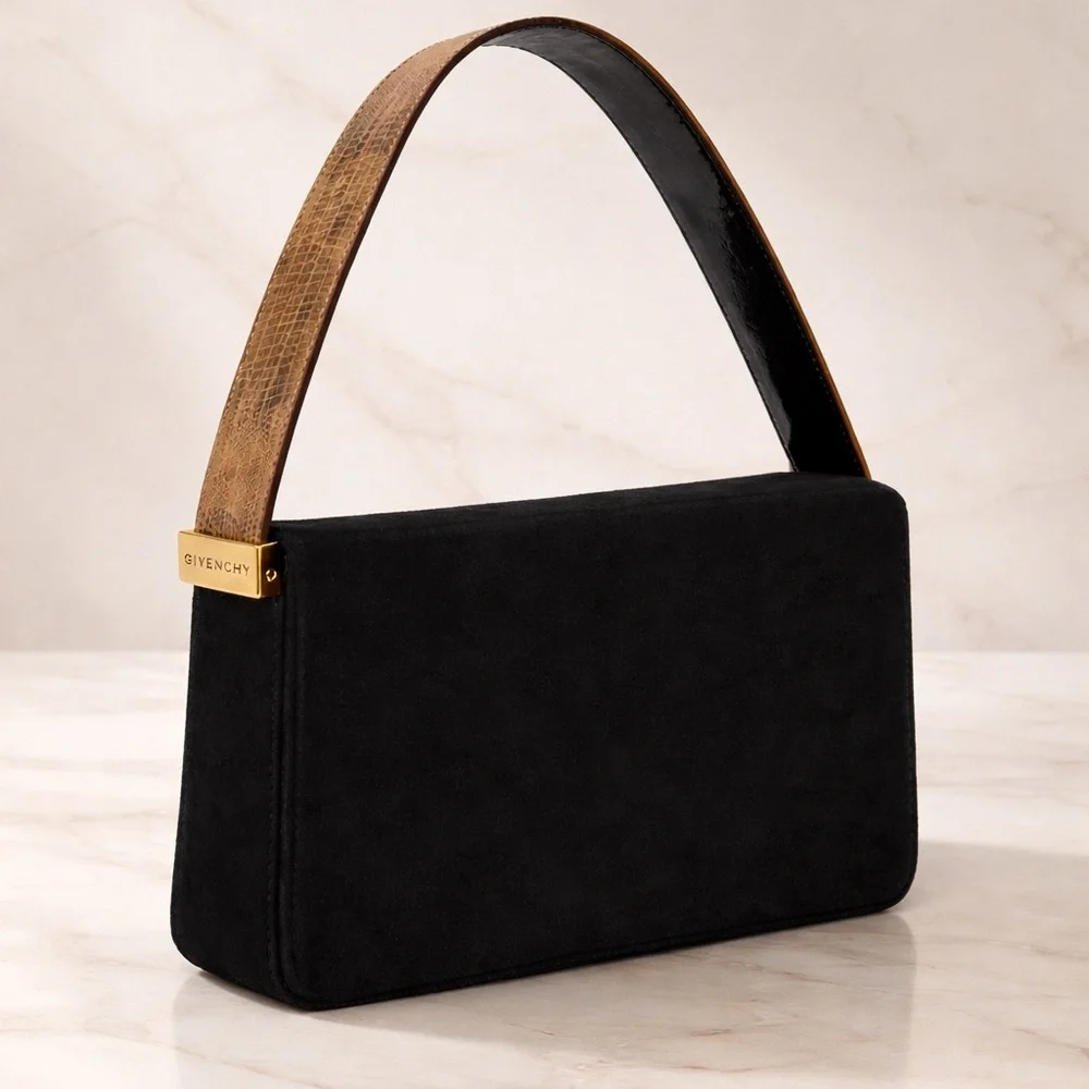 GIVENCHY leather suede shoulder bag with removable/interchangeable handle - Picture 7 of 10